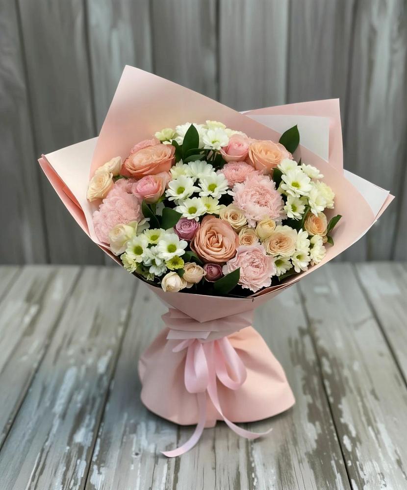 Букет цветов из: Гвоздики, Розы и Хризантемы в Заволжье