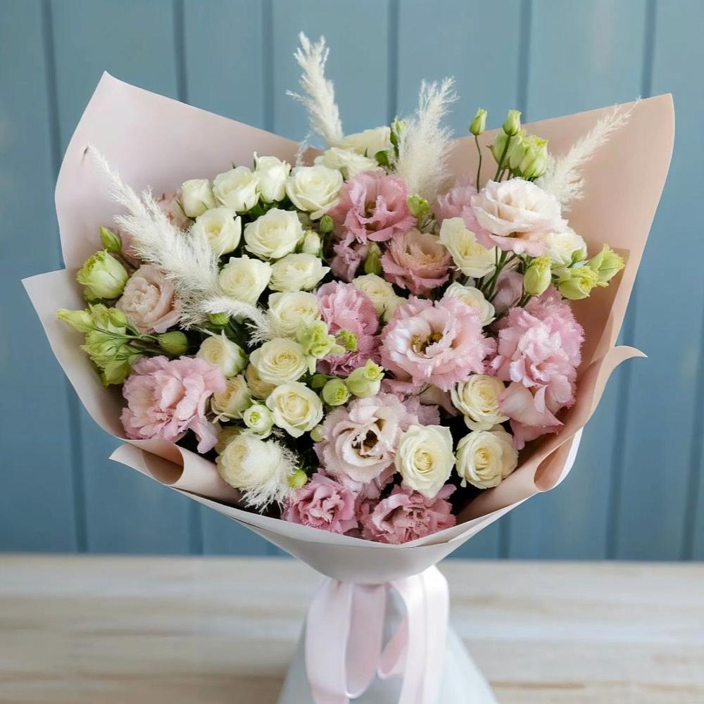 Букет цветов из: Альстромерии и Розы в Заволжье