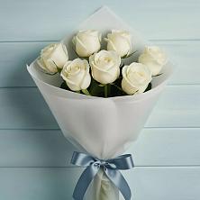Букет 7 Белых роз Эдлесс Лав в Заволжье