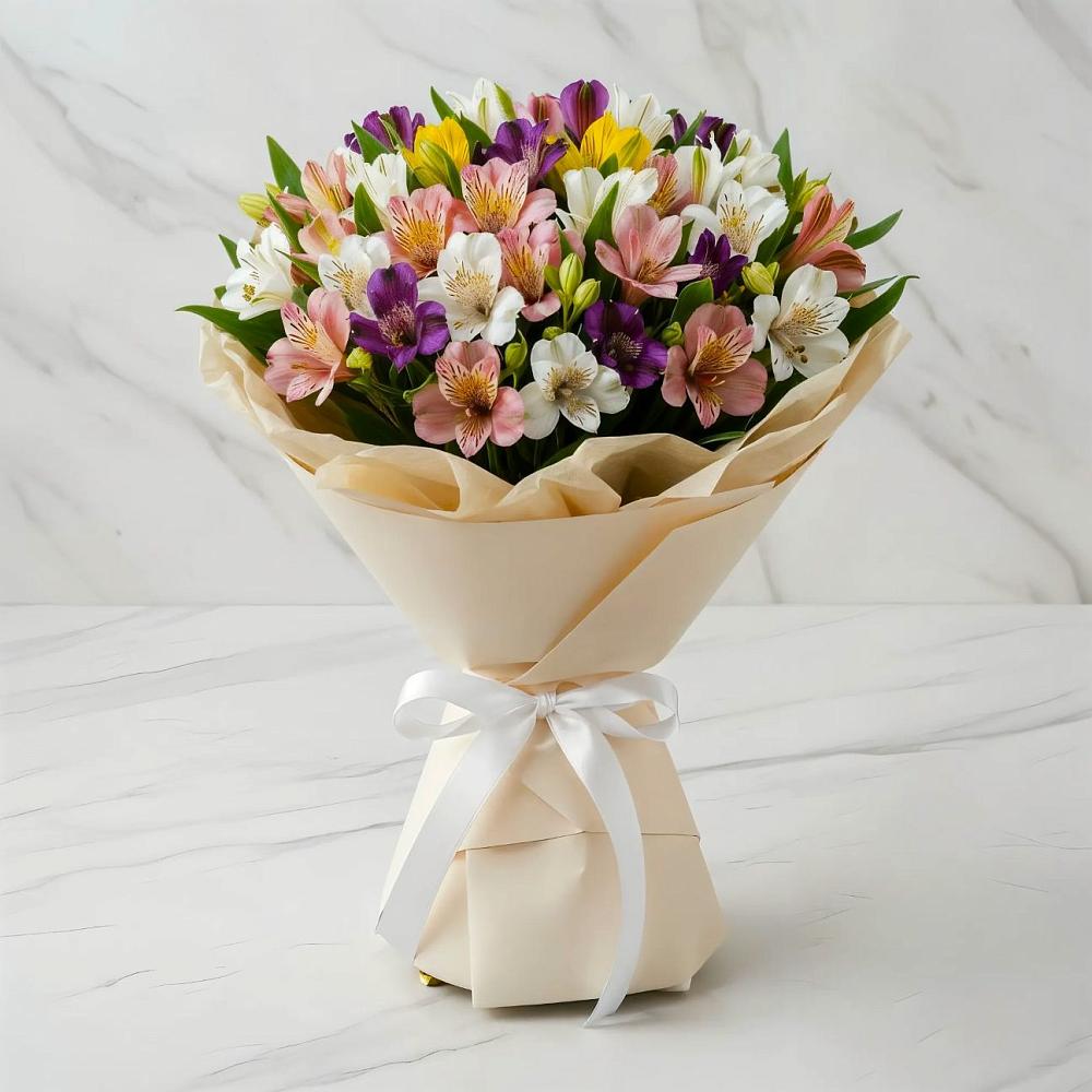 Букет цветов из: Альстромерии в Заволжье