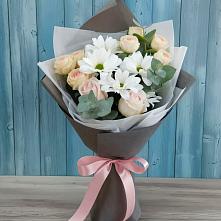 Букет цветов из:  Хризантемы и Розы в Заволжье