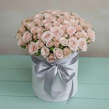 Цветочная композиция из Розы в шляпной коробке в Заволжье