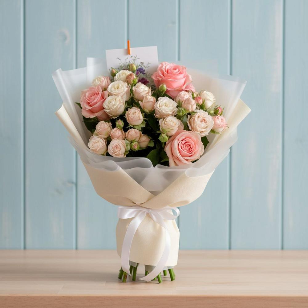 Букет цветов из: Розы в Заволжье