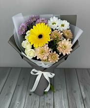 Букет цветов из:  Розы, Герберы и Хризантемы в Заволжье