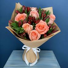 Букет цветов из:  Розы и Альстромерии #REPLACE_PRED# Заволжье