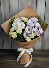 Букет цветов из:  Хризантемы и Розы в Заволжье