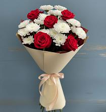 Букет цветов из:  Розы и Хризантемы в Заволжье