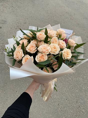 Букет Кремовые розы Латте в Заволжье