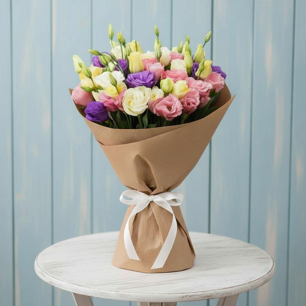 Букет цветов из: Лизиантусы в Заволжье