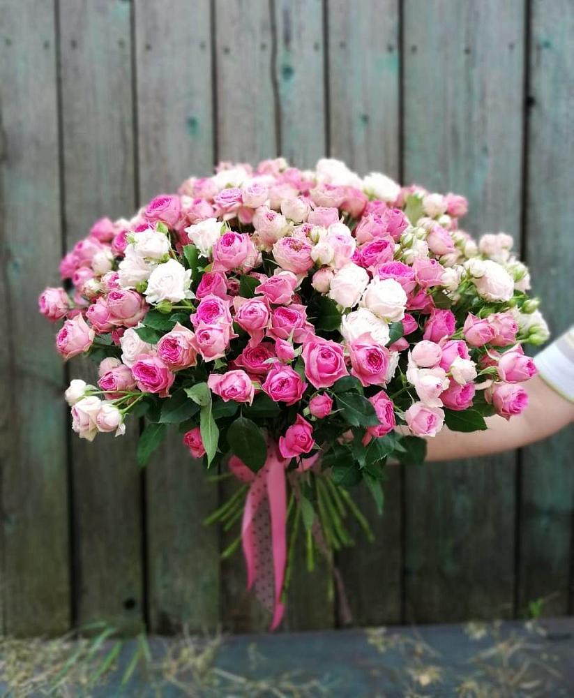 Букет Розовые кустовые розы Натали и Лав Лидия в Заволжье