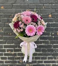 Букет цветов из:  Герберы и Хризантемы в Заволжье