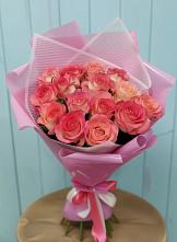 Букет 15 Розовых роз Равель в Заволжье
