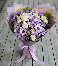 Букет цветов из:  Хризантемы и Розы в Заволжье